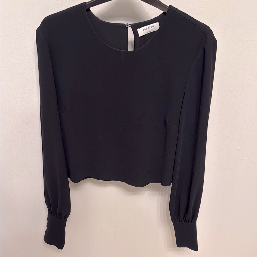 Aritzia Babaton cropped blouse size small, upper part lined front & back